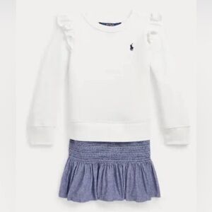 Polo Ralph Lauren Sweatshirt and Denim Dress Size
3T